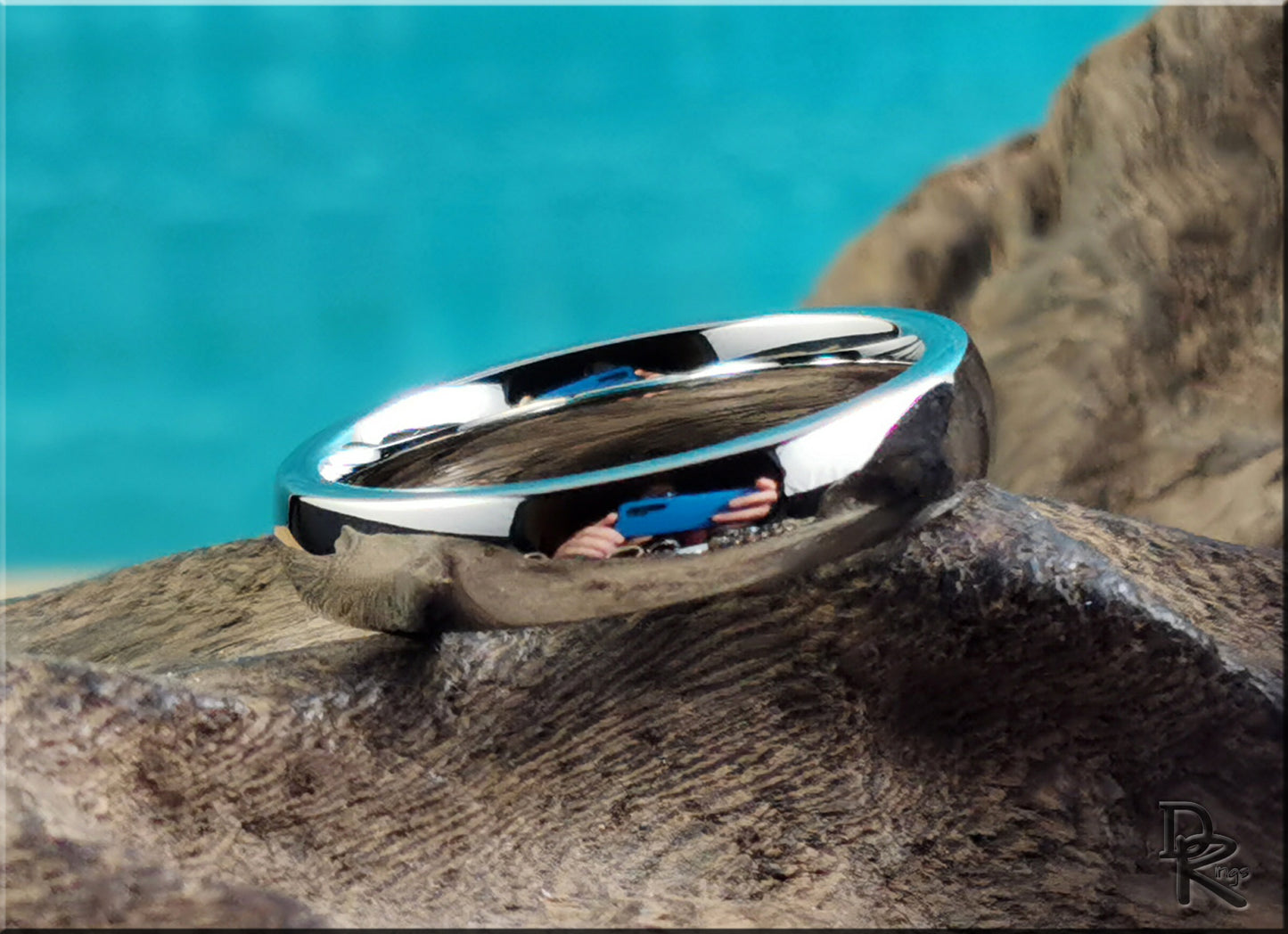 Premium Polished Cobalt Chrome domed ring - men's ring