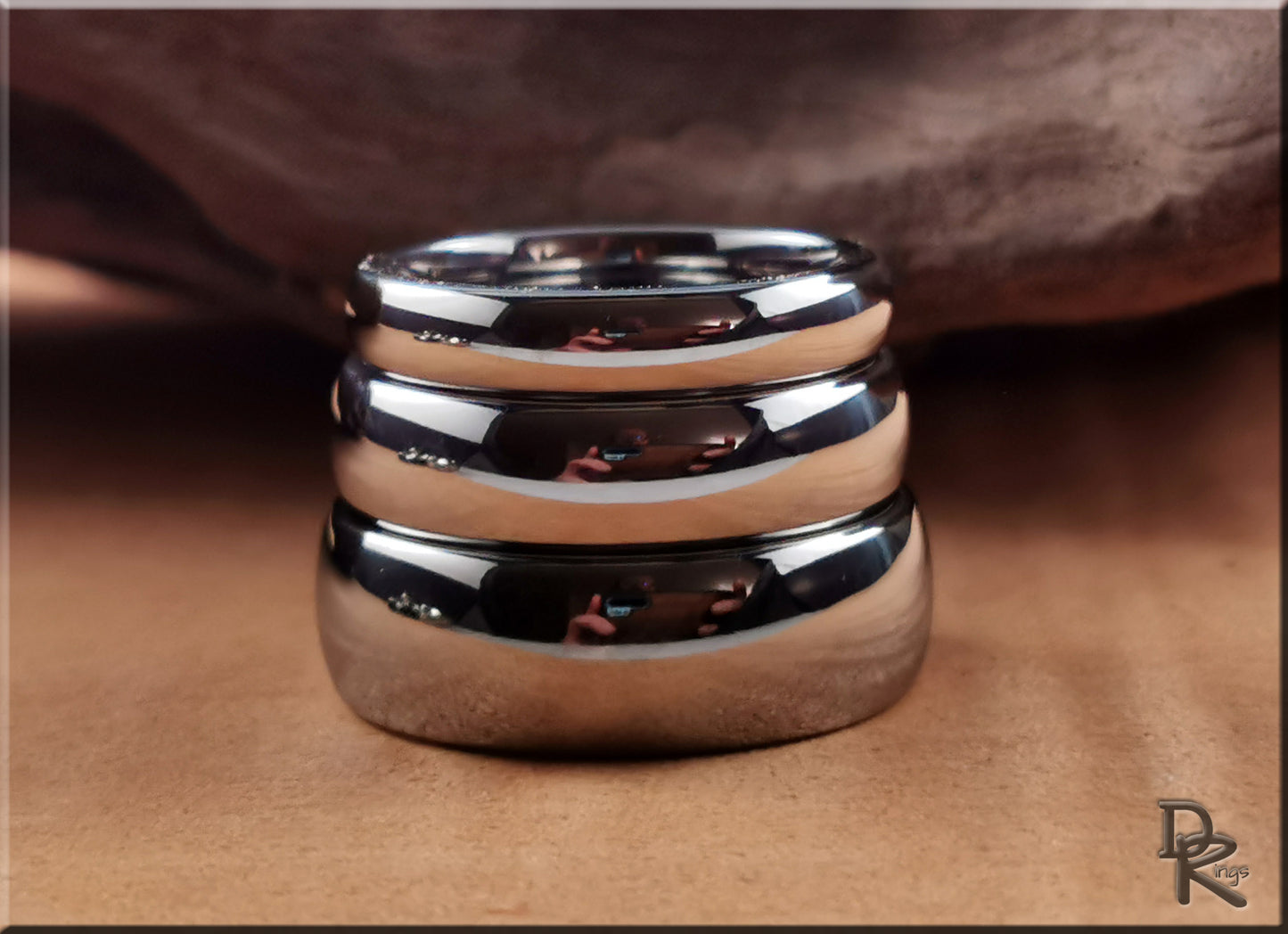 Polished Domed Tungsten Carbide ring - metal ring
