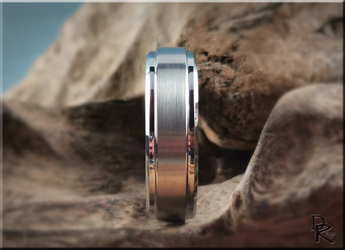 Premium Cobalt Chrome ring with Rolled Edges - metal ring