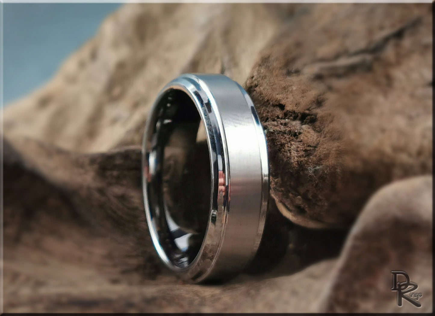 Premium Cobalt Chrome ring with Rolled Edges - metal ring
