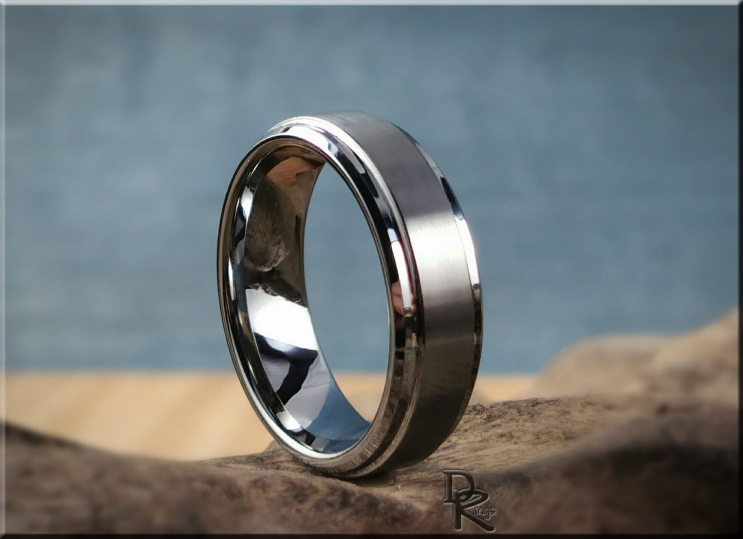 Premium Cobalt Chrome ring with Rolled Edges - metal ring