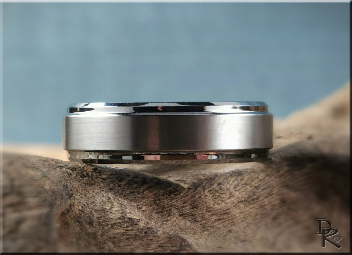 Premium Cobalt Chrome ring with Rolled Edges - metal ring