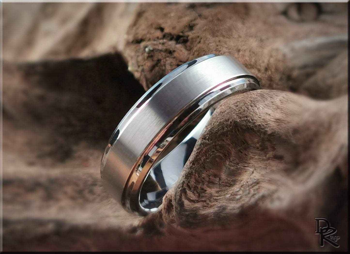 Premium Cobalt Chrome ring with Rolled Edges - metal ring