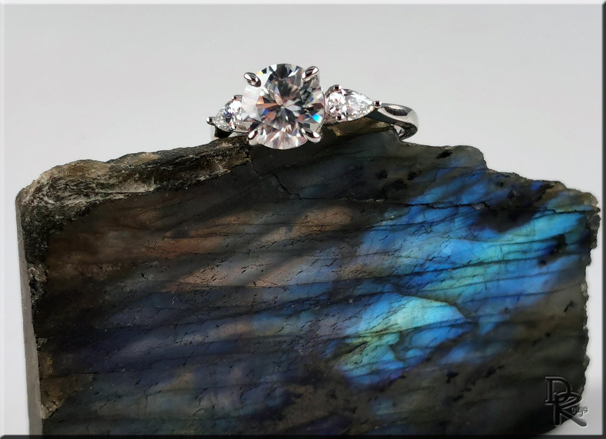2.0 Carat Moissanite in .925 Sterling Silver - silver ring