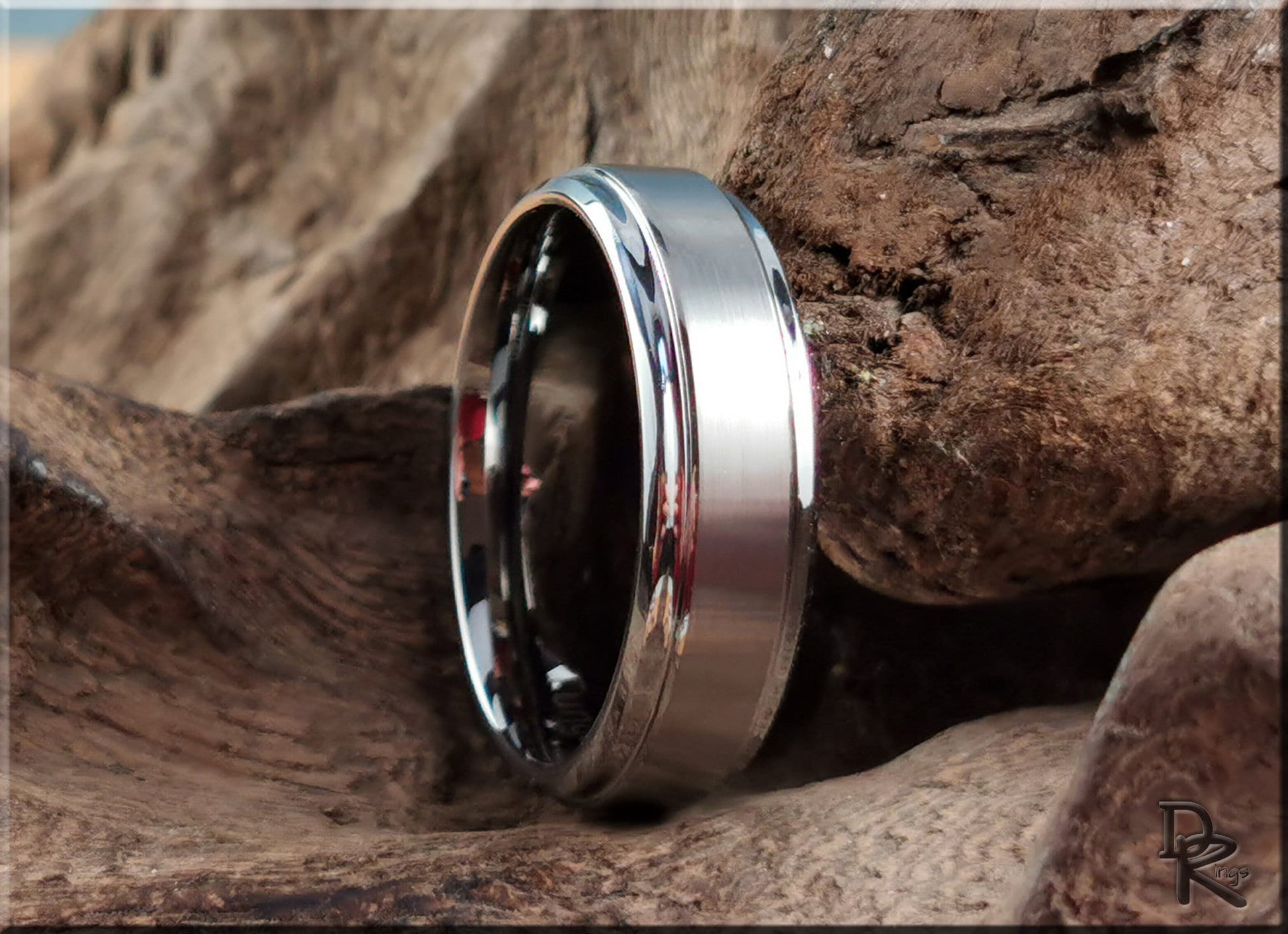 7mm Tungsten Carbide Satin Top ring - metal ring