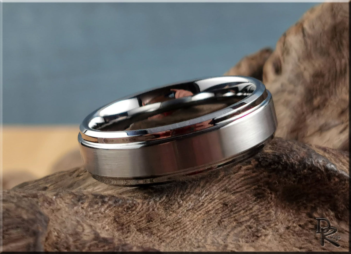 7mm Tungsten Carbide Satin Top ring - metal ring