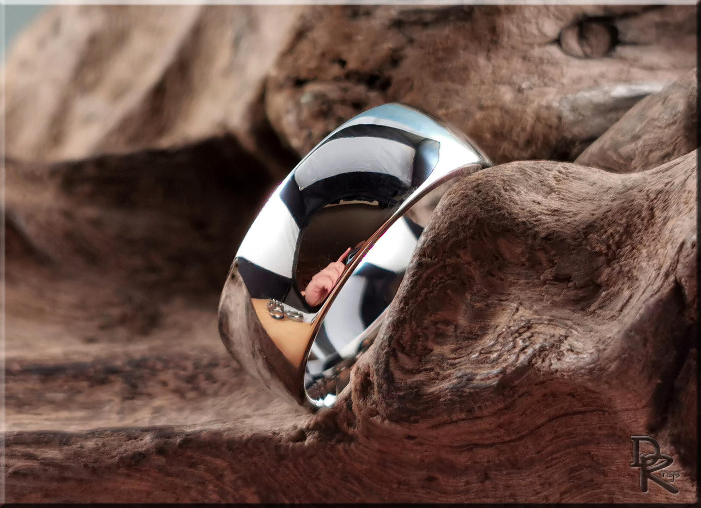 Premium Polished Cobalt Chrome domed ring - men's ring