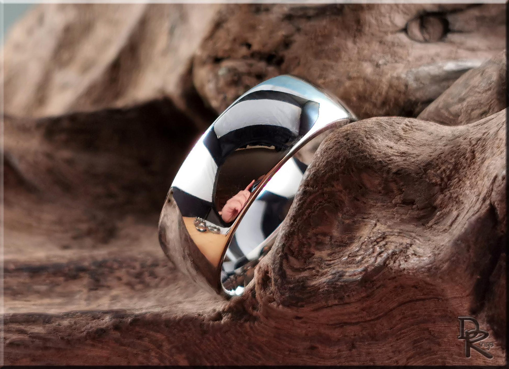 Premium Polished Cobalt Chrome domed ring - men's ring