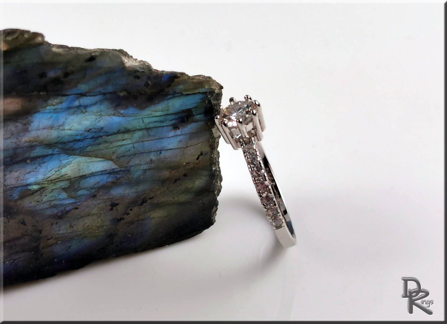 Certified 0.8 Carat Moissanite in .925 Sterling Silver - silver ring