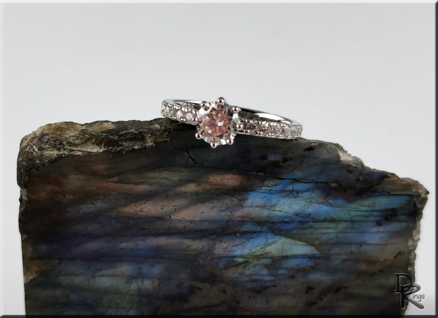 Certified 0.8 Carat Moissanite in .925 Sterling Silver - silver ring