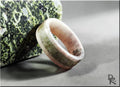 Deer Antler Ring with Irish Connemara Marble inlay