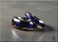 Tungsten Carbide Ring Set with Celestial Sandstone Inlays