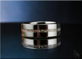 Black Ceramic Ring with Vintage Cadilite Inlay
