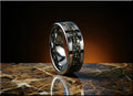Tungsten Carbide Ring with Peruvian Cocada Pyrite Inlay