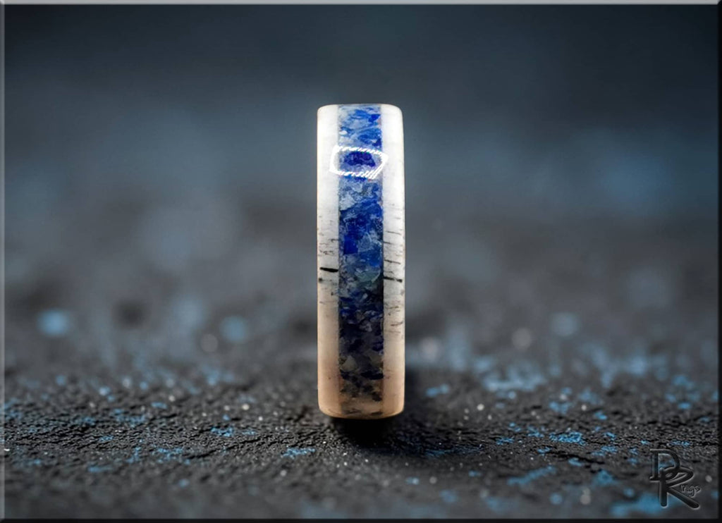 Deer Antler Ring with Afghanite Inlay