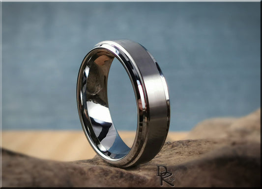 Premium Cobalt Chrome ring with Rolled Edges - metal ring