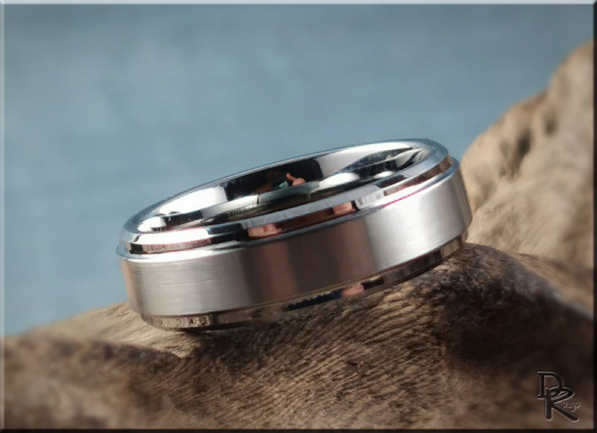Premium Cobalt Chrome ring with Rolled Edges - metal ring