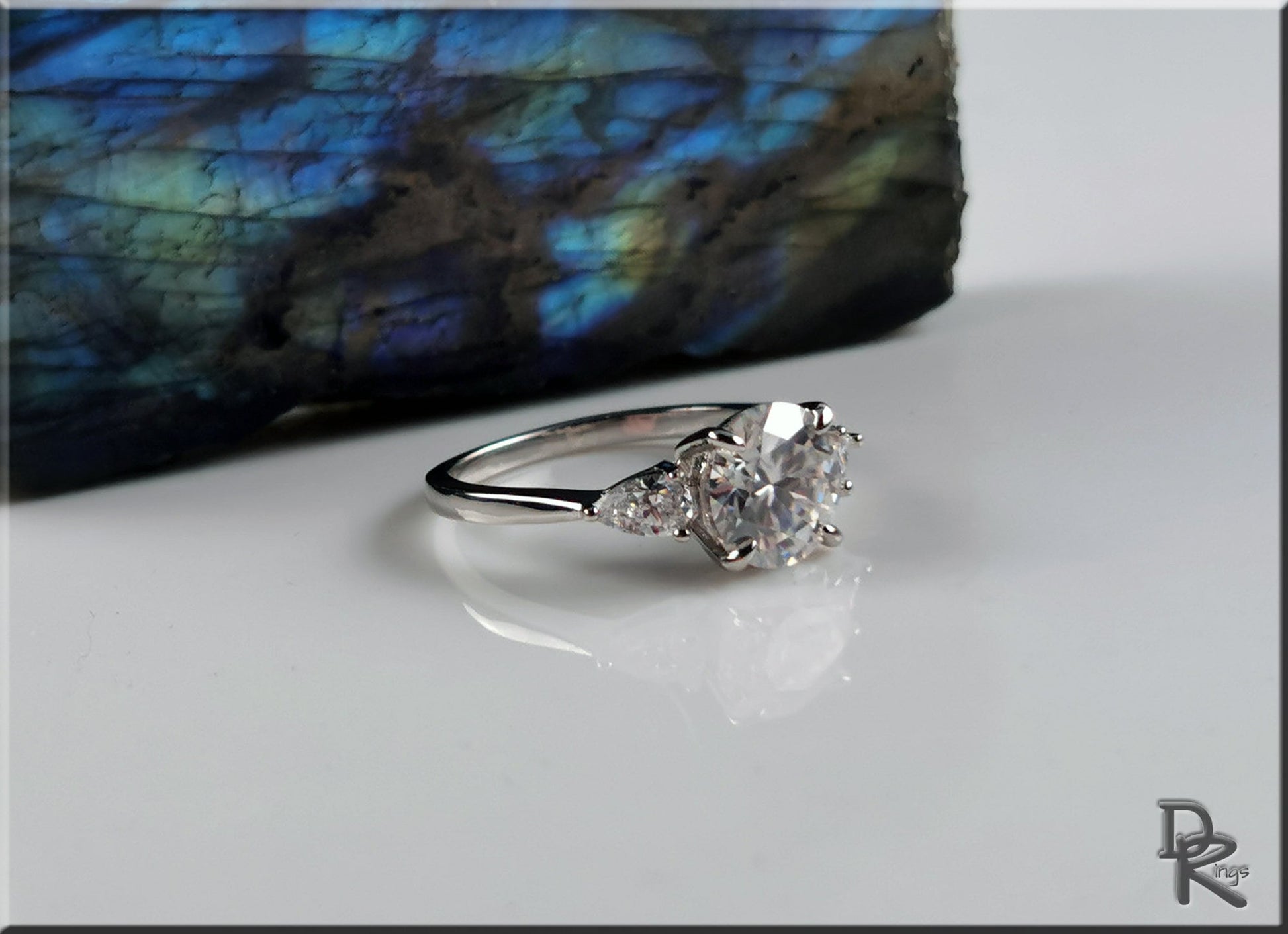 2.0 Carat Moissanite in .925 Sterling Silver - silver ring