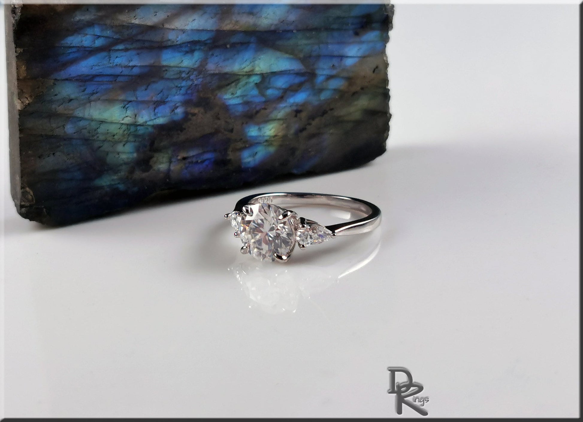 2.0 Carat Moissanite in .925 Sterling Silver - silver ring