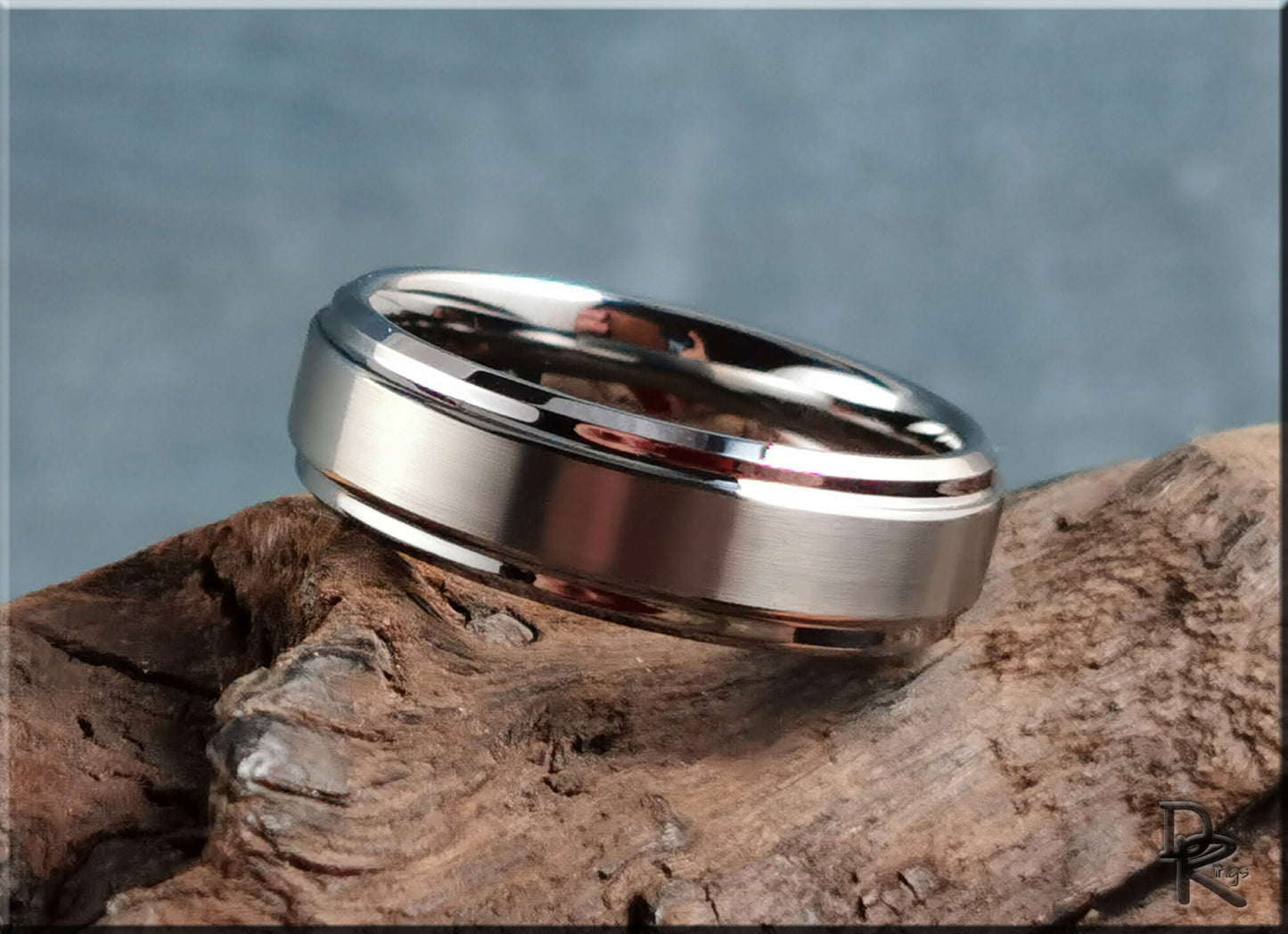 7mm Tungsten Carbide Satin Top ring - metal ring