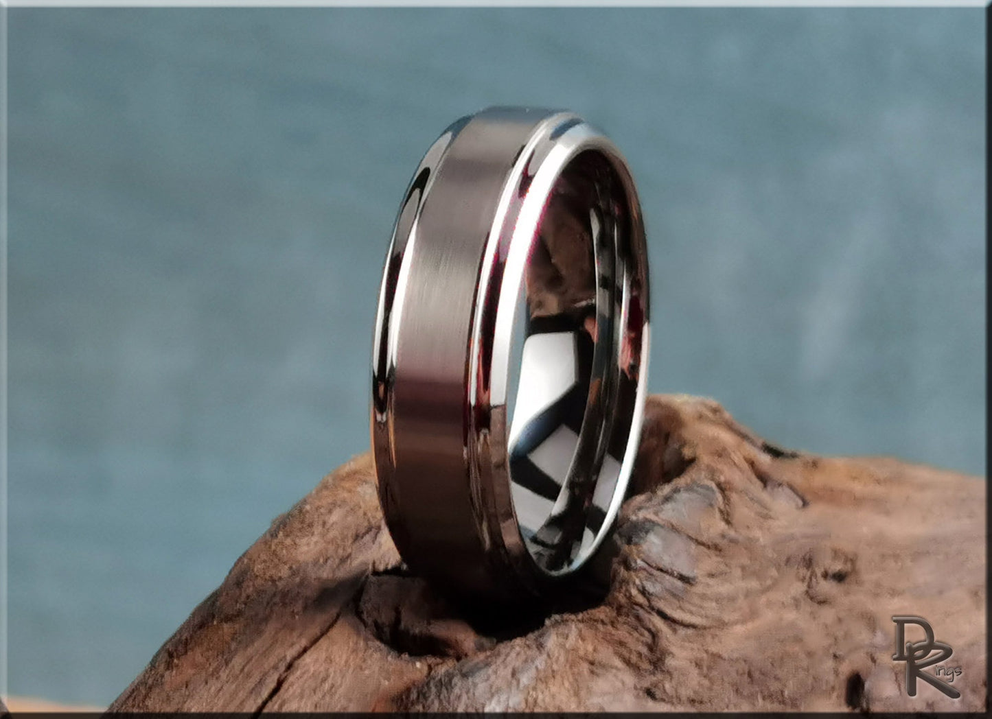 7mm Tungsten Carbide Satin Top ring - metal ring