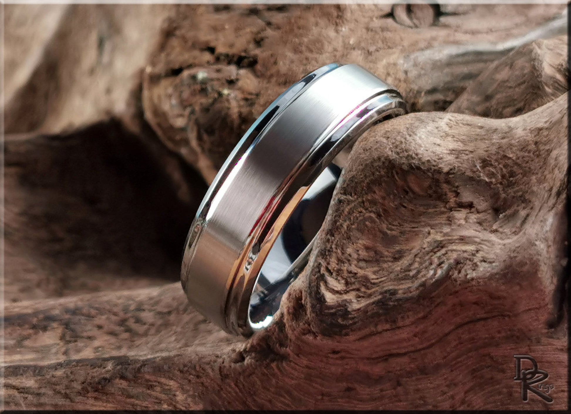 7mm Tungsten Carbide Satin Top ring - metal ring