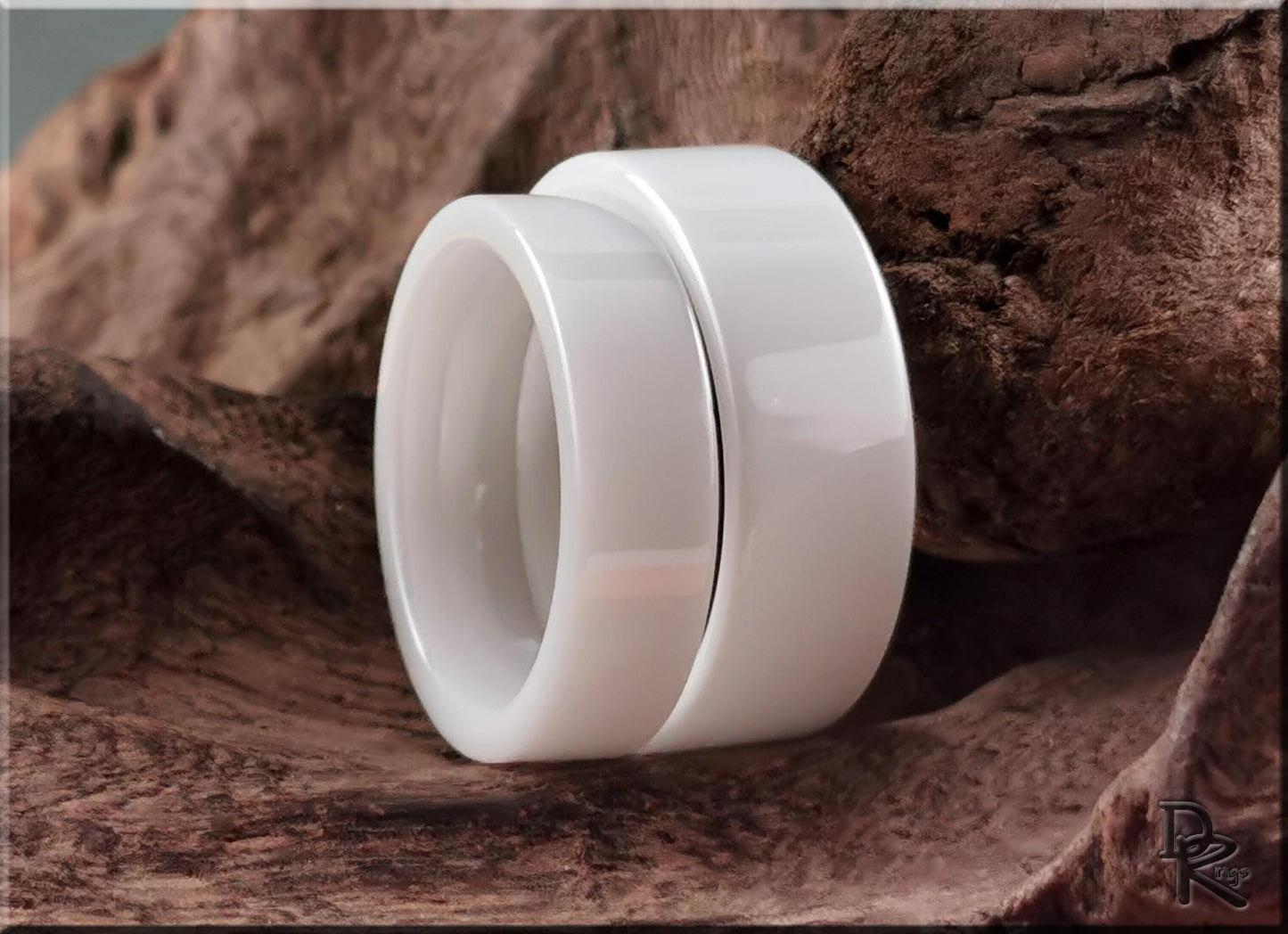 Polished White Ceramic ring - ceramic ring