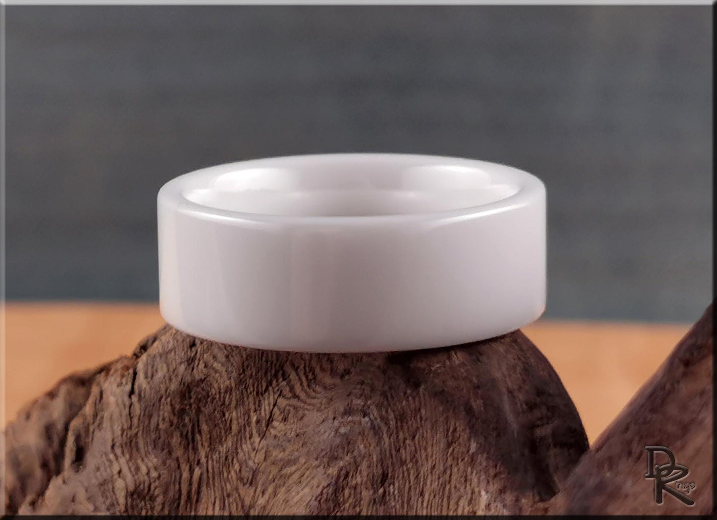 Polished White Ceramic ring - ceramic ring