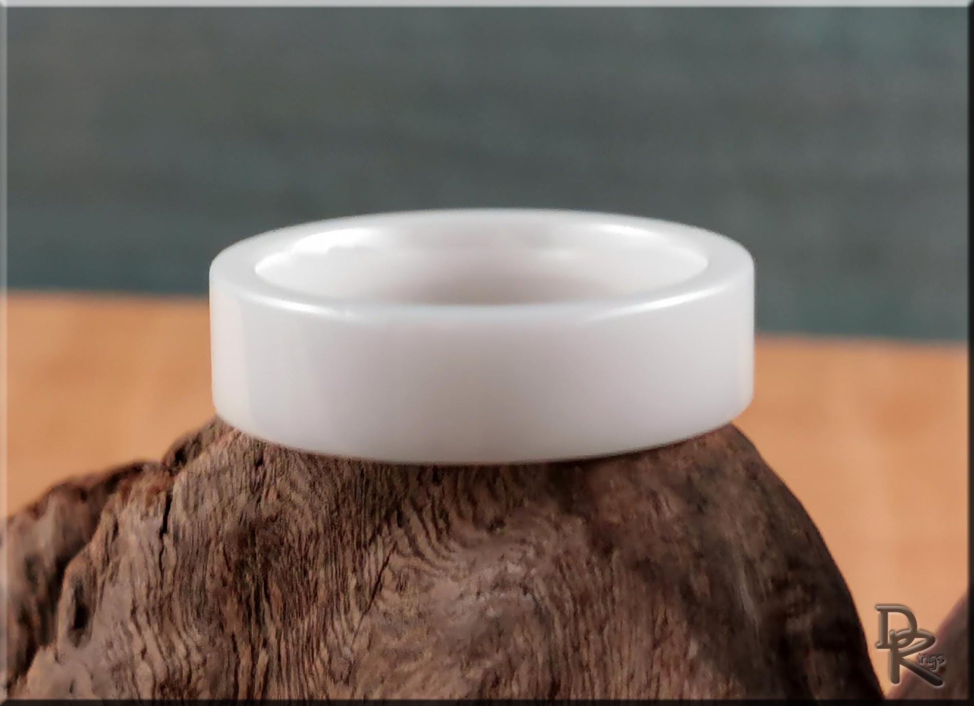 Polished White Ceramic ring - ceramic ring