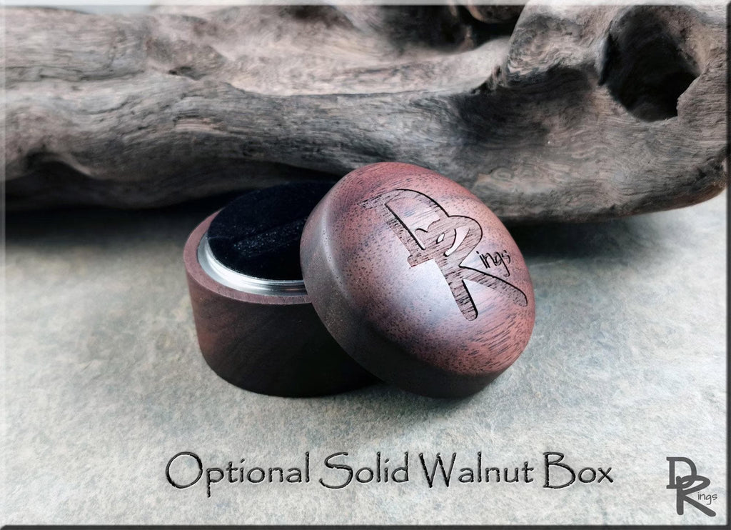 Titanium Ring with Genuine Sphagnum Moss inlay