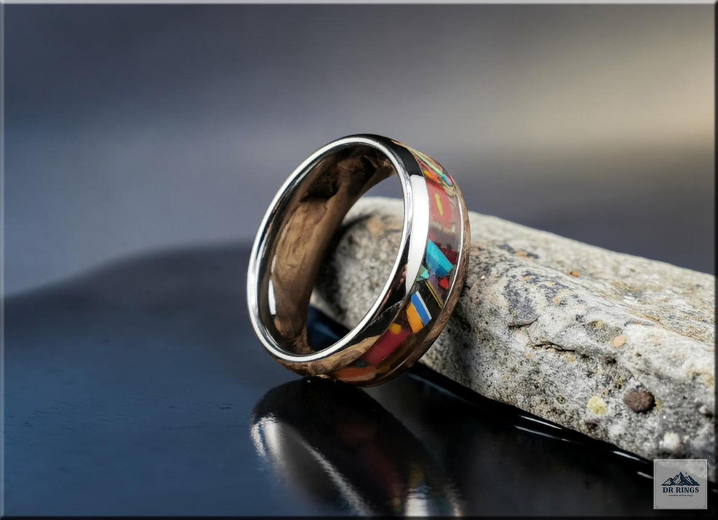 Tungsten Carbide Ring with Surfite inlay