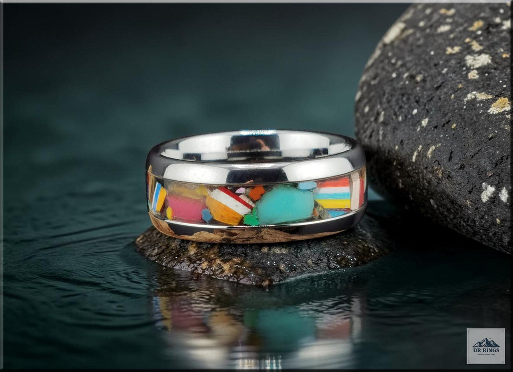Tungsten Carbide Ring with Surfite inlay