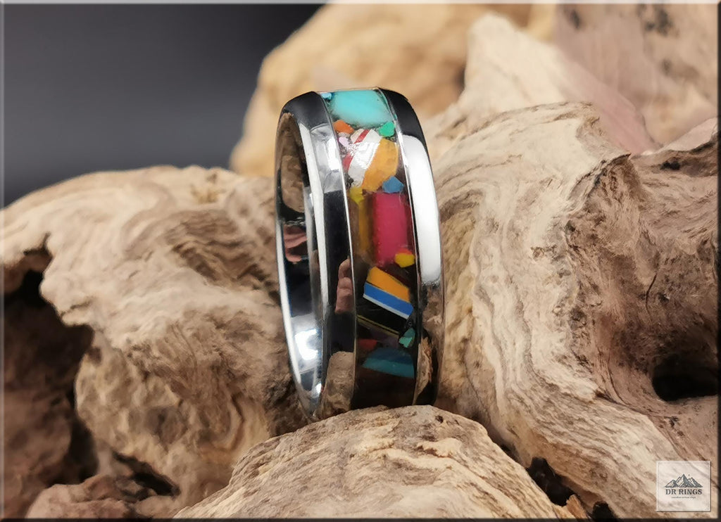 Tungsten Carbide Ring with Surfite inlay