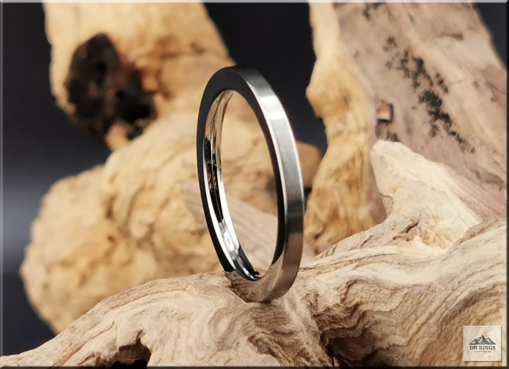 2mm Brushed Titanium Ring