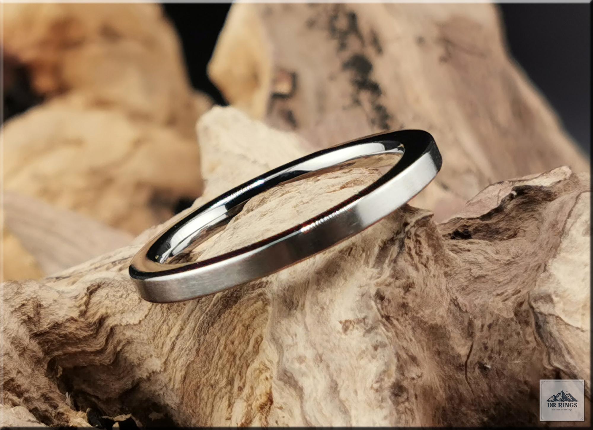 2mm Brushed Titanium Ring