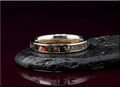 Titanium Ring with Vintage Fordite inlay