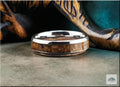 Tungsten Carbide Ring with Tiger's Eye inlay