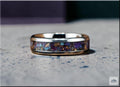 Tungsten Carbide Ring with Purple Mohave Turquoise inlay, domed edge