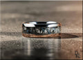 Tungsten Carbide Ring with Blueberry Jasper inlay