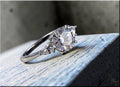 Sterling Silver Cluster Moissanite Ring - Certified - 2.0 Carat