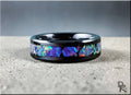 DR Rings black band ring with colorful inlay for oura ring 4 ceramic style