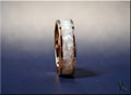 Rose Gold Tungsten Carbide Ring with Freshwater Pearl inlay