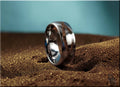 Titanium Ring with Sand Inlay, 'Sands of Time'