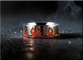 Titanium Ring with Opal inlay, Flame