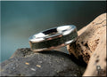 Titanium Ring with Ruby-Zoisite inlay