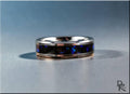 Tungsten Carbide Ring with Purpurite and Opal Inlay