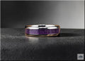 Tungsten Carbide Ring with Amethyst Inlay