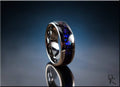 Tungsten Carbide Ring with Celestial Sandstone Inlay