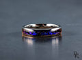 Tungsten Carbide Ring with Celestial Sandstone Inlay