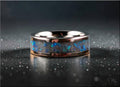 Tungsten Carbide Ring with Opal and Glow Inlay